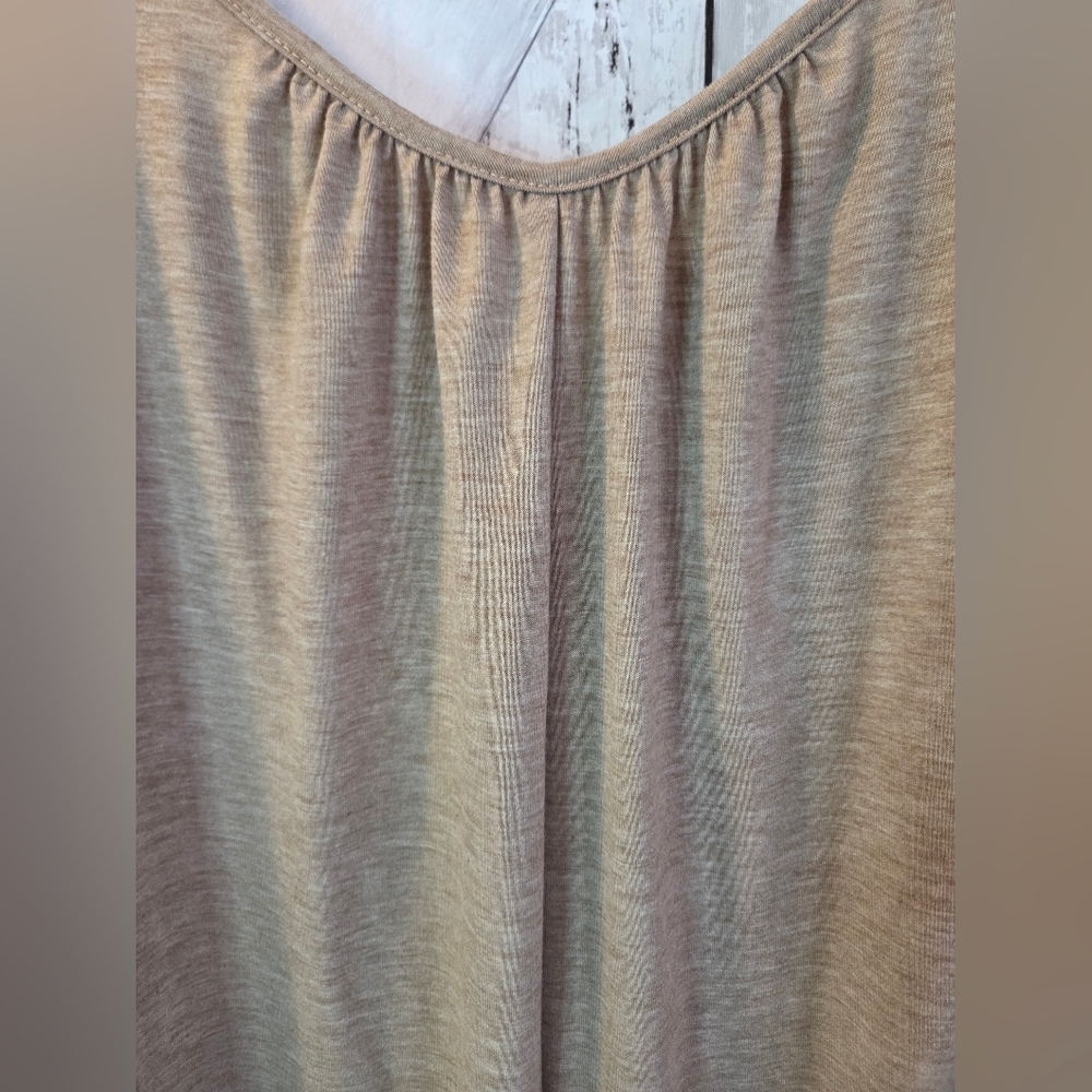 Elegant Tan Sleeveless Jumpsuit - Picture 2 of 4
